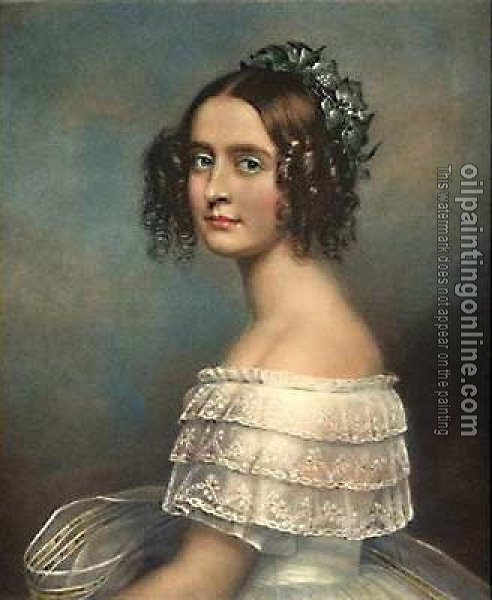 Stieler, Joseph Karl - Portrait of Alexandra Amalia Prinzessin von Bayern